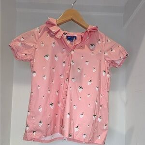 NWT Maisonette Maison Me Pink Strawberry Kids Shirt